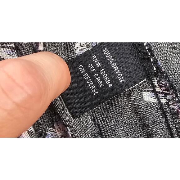 Torrid sz 2 (2X) tank tunic dress summer floral coquette stretch comfort black - Picture 5 of 8